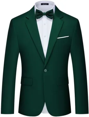 MAGE MALE Men's Suit Jacket One Button Elegant Solid Slim Fit Single Breasted Party Blazer Jacket
