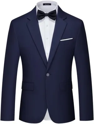 MAGE MALE Men's Suit Jacket One Button Elegant Solid Slim Fit Single Breasted Party Blazer Jacket