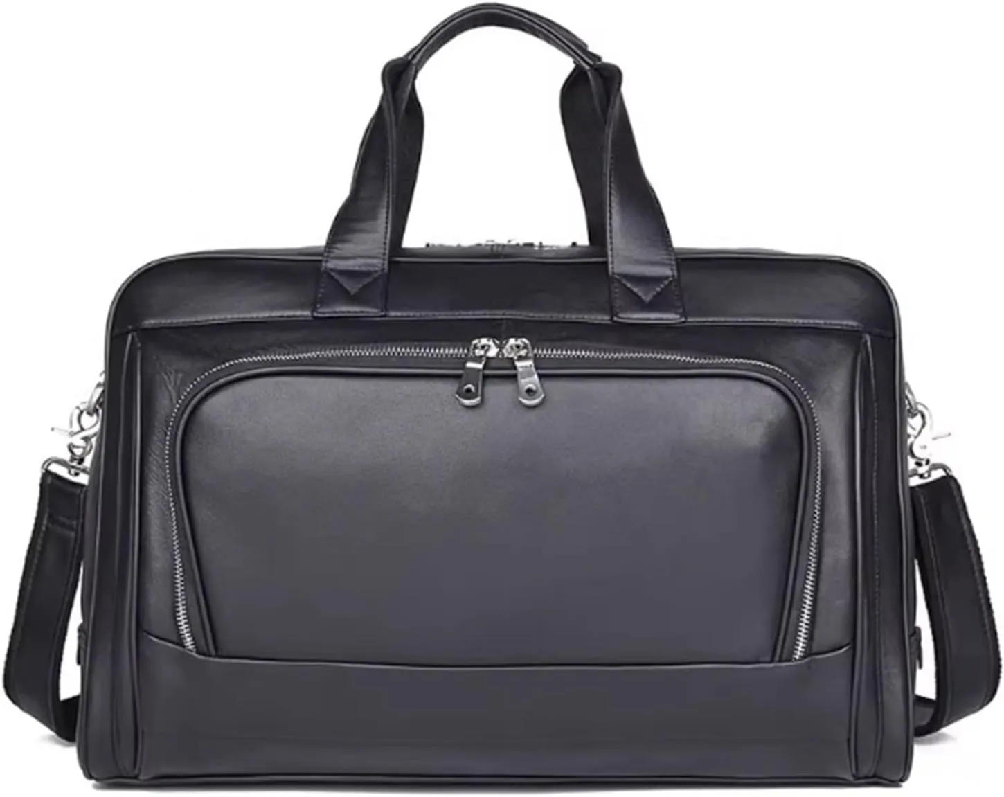Men Laptop Briefcase, leathers, Messenger Crossbody Bag, large capacity, Waterproof Travel Versatile Work Bag, Multi-pocket, for Office Business College, 18.5in