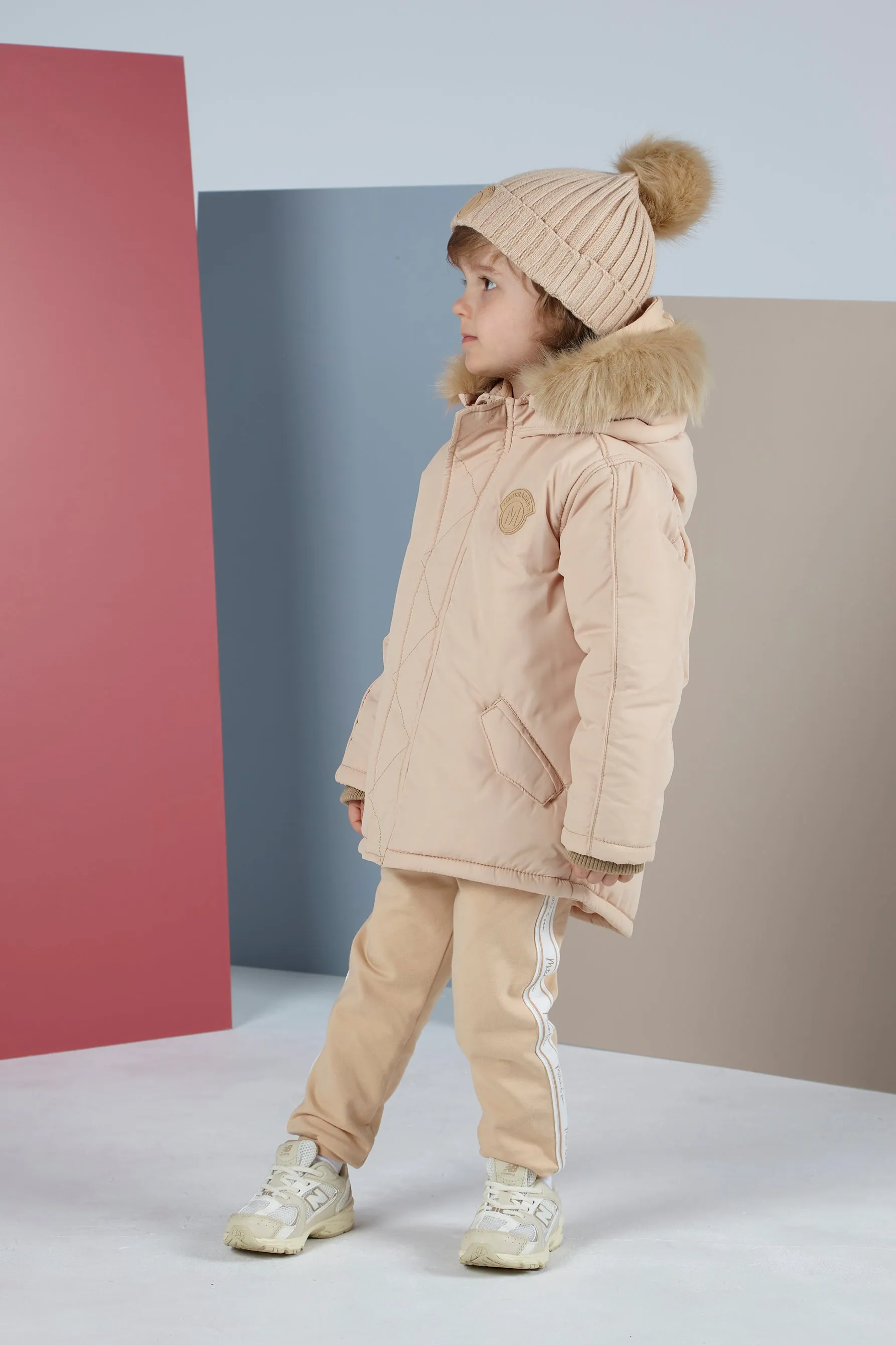 Mitch & Son - Hazelnut faux fur hooded jacket