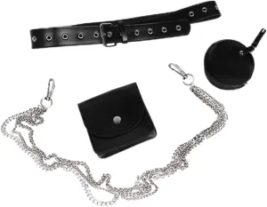 PartyKindom Chic Chain Belt Bag Waist Bag Durable Decorative Design Compact Pouch Fashion Must-have