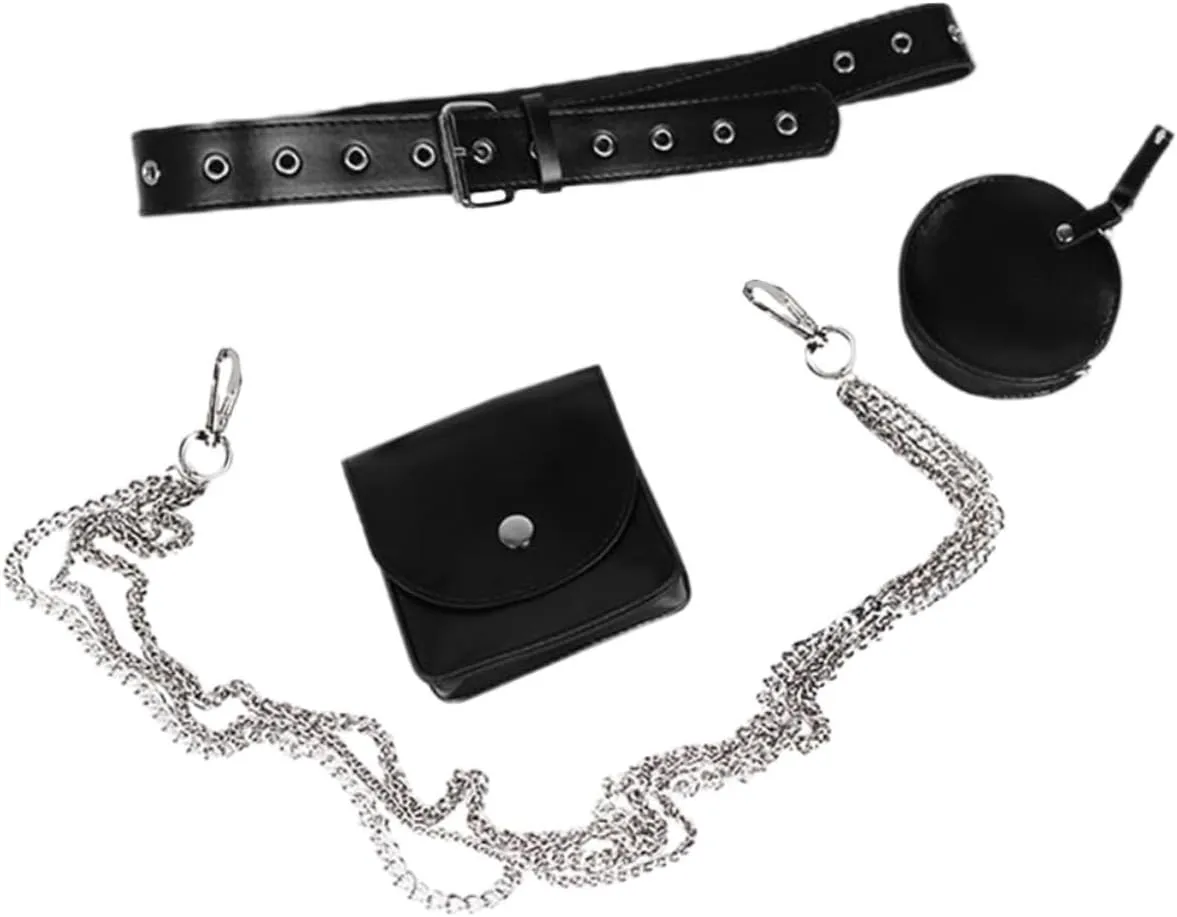 PartyKindom Chic Chain Belt Bag Waist Bag Durable Decorative Design Compact Pouch Fashion Must-have