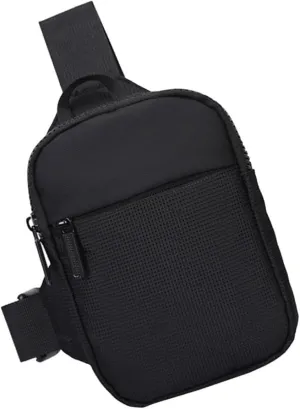 PartyKindom Mens Fanny Bag Adjustable Waist Pouch Chest Pack Storage Pouch for Travel Hiking Cycling