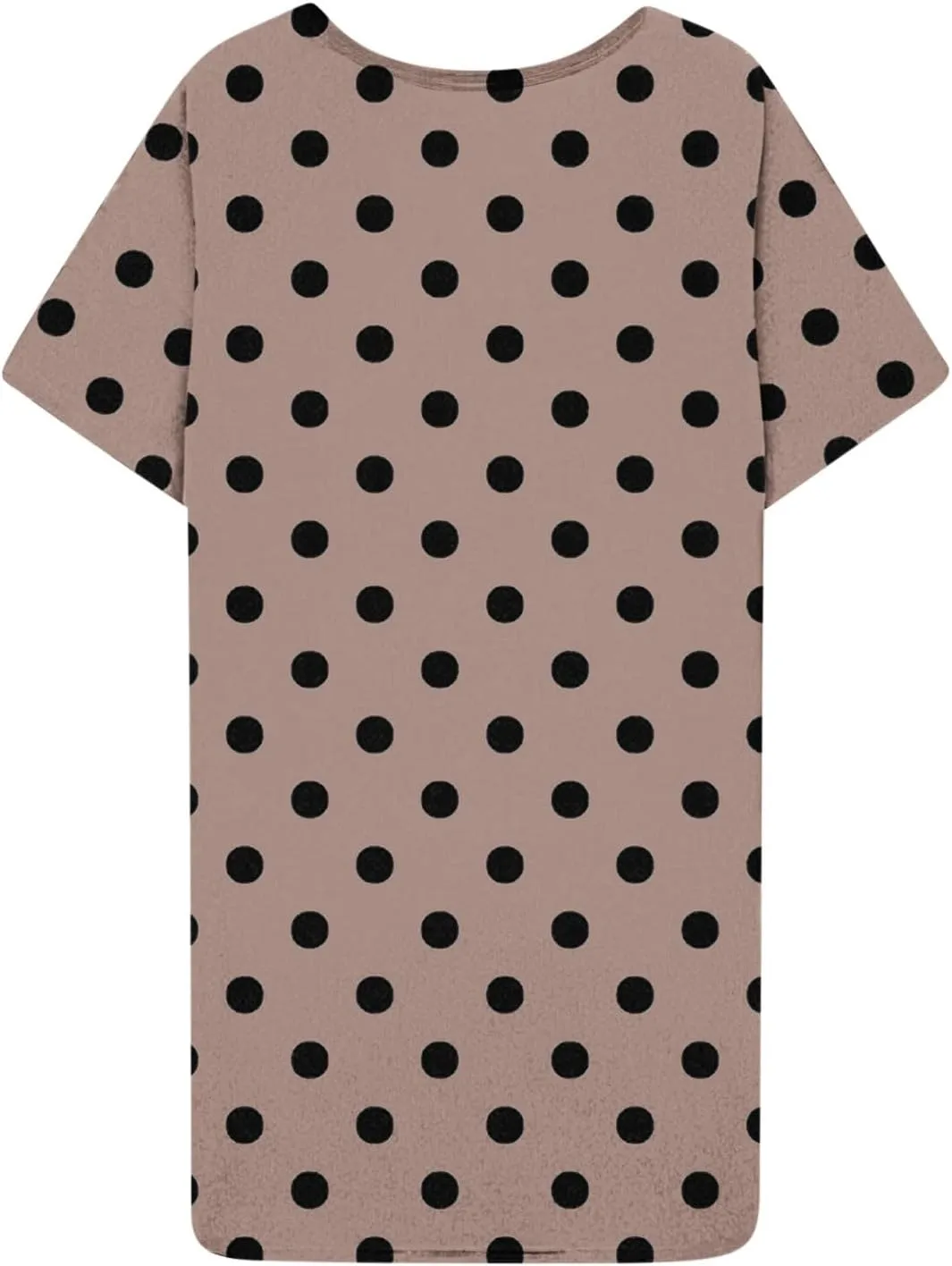 Plus Size Dress for Women Spring Summer Fashion Polka Dot Printed Short Sleeve Shirtdress Loose Casual Home Dress