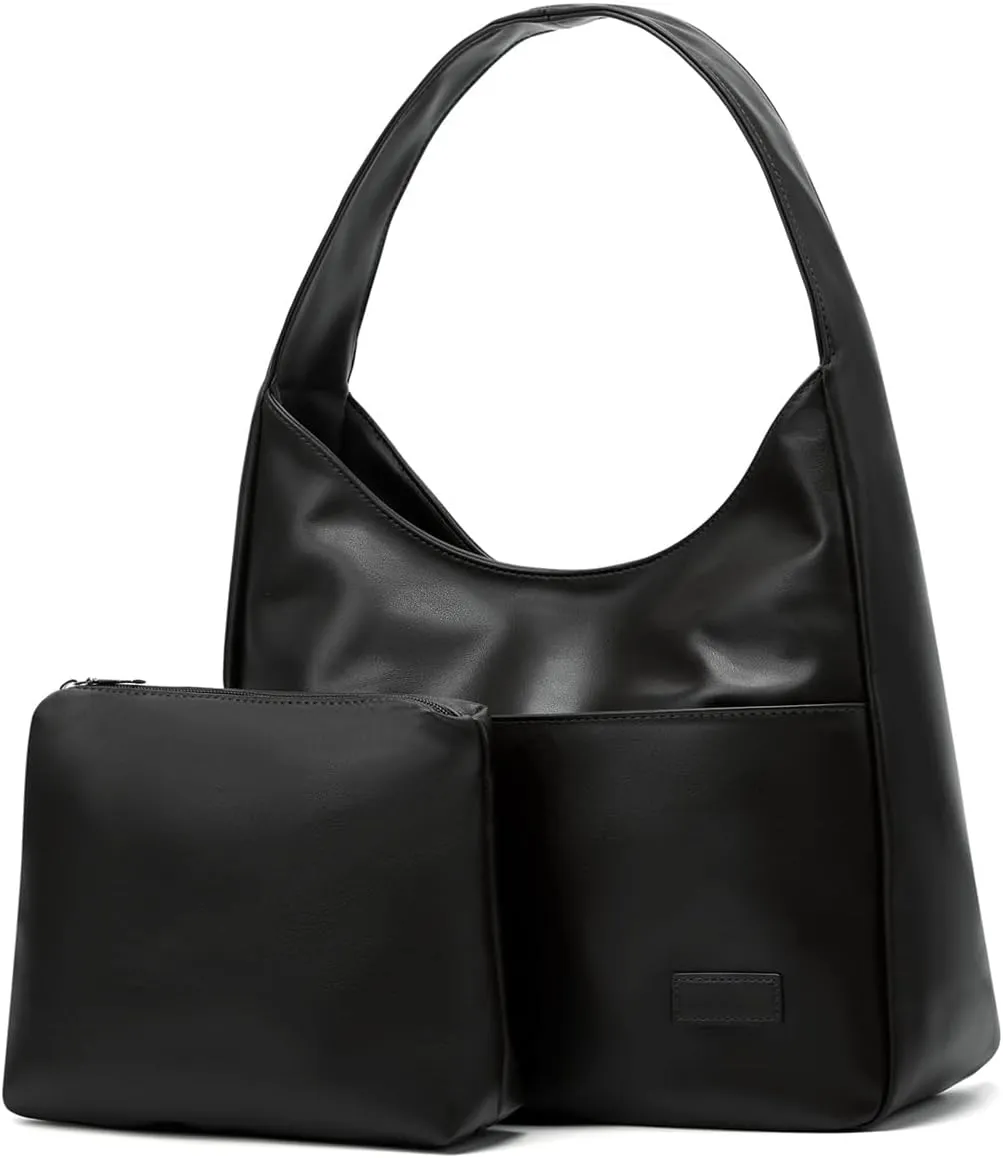 Pocadri Women Tote Handbags Chic Vegan Leather Tote Bag Purse Stylish Casual Trendy Large Soft Shoulder Bag
