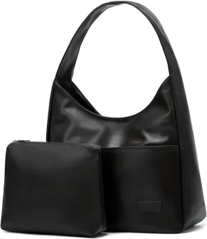 Pocadri Women Tote Handbags Chic Vegan Leather Tote Bag Purse Stylish Casual Trendy Large Soft Shoulder Bag