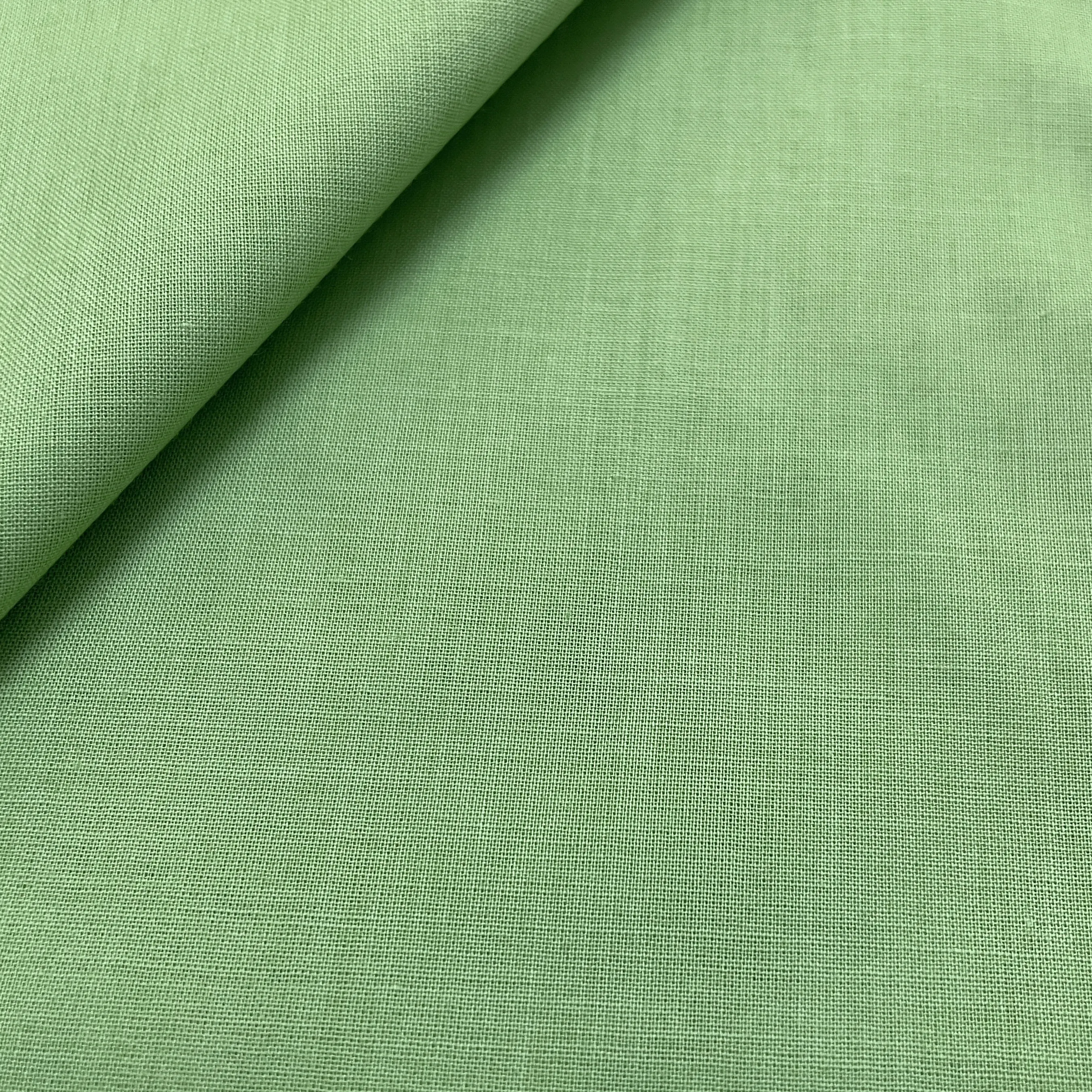 Premium Light Green Solid Cotton Mulmul Fabric