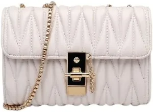Quilted Crossbody Bags for Women Leather Ladies Shoulder Purses with Chain Strap Stylish Clutch Purse