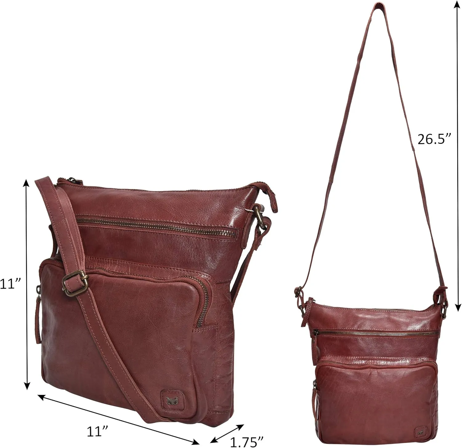 Real Leather Crossbody Bags Purses for Women Shoulder Handbags Crossover Handmade Stylish Trendy Pocketbook