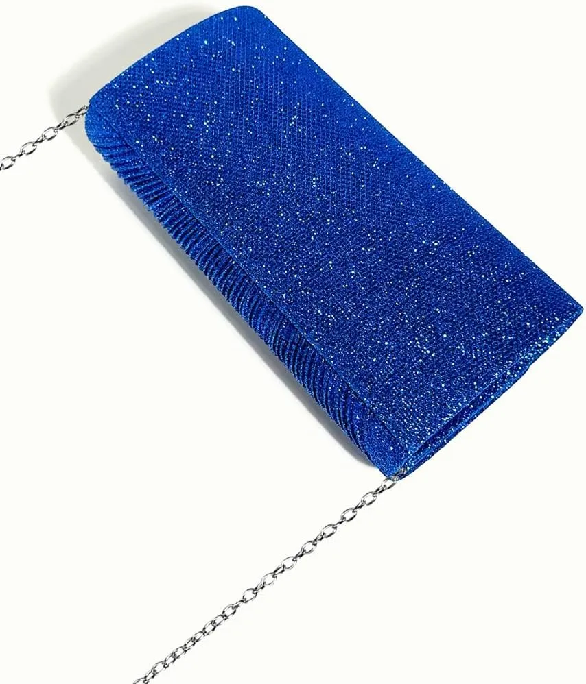 Rhinestone Bow Clutch Purses Women Chic Shiny Evening Handbag Evening Clutch Bag with Chain for Party Prom Wedding