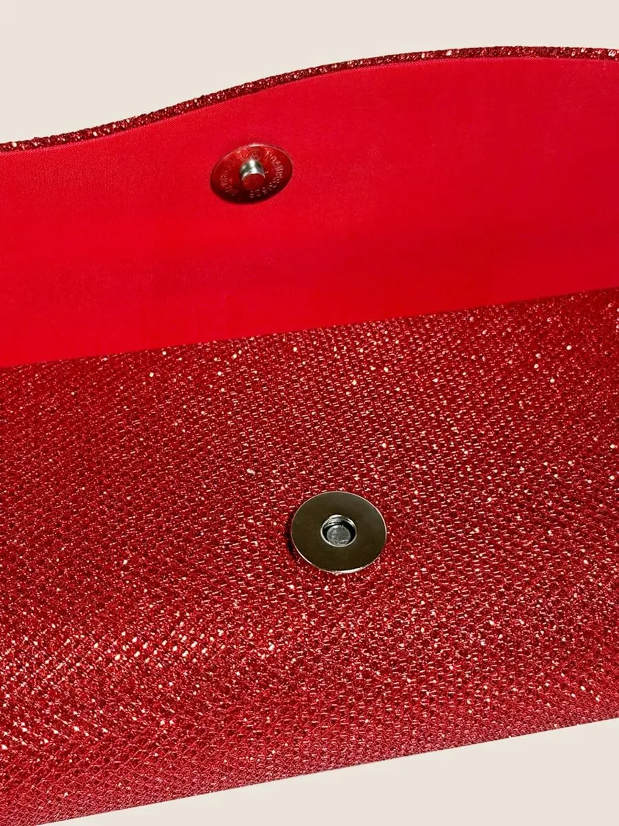Rhinestone Bow Clutch Purses Women Chic Shiny Evening Handbag Evening Clutch Bag with Chain for Party Prom Wedding