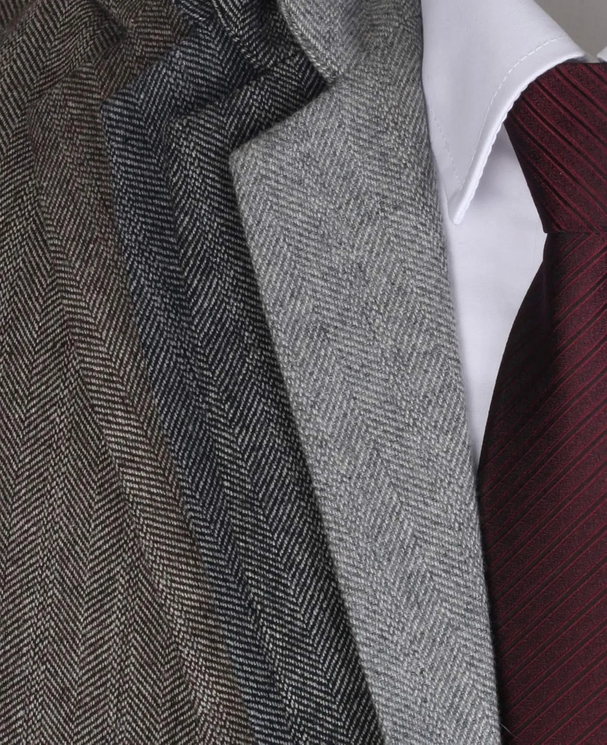 Ruth&Boaz 2Pockets 4Buttons Wool Herringbone Tweed Tailored Collar Suit Vest