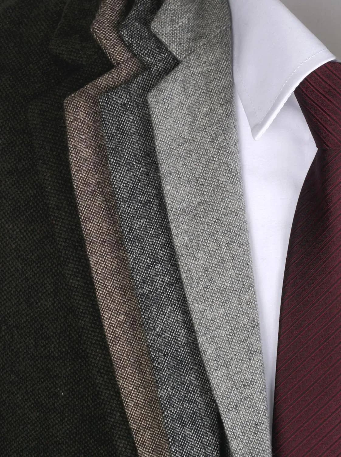 Ruth&Boaz 2Pockets 4Buttons Wool Herringbone Tweed Tailored Collar Suit Vest
