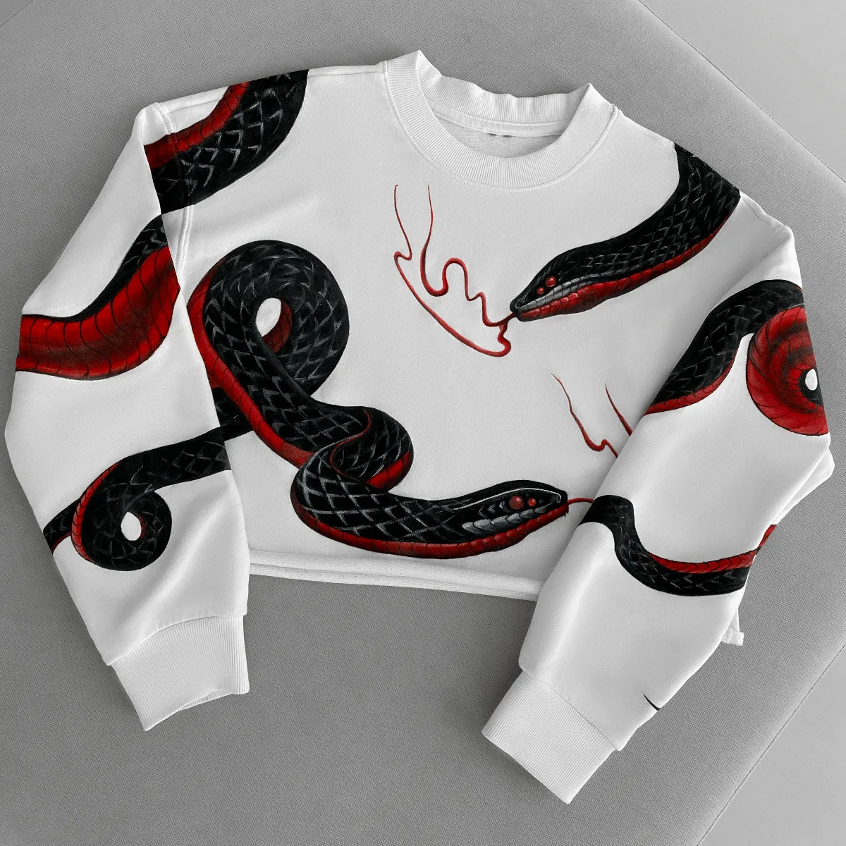 Scarlet Serpent Handmade Sweatshirt