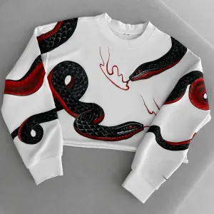 Scarlet Serpent Handmade Sweatshirt