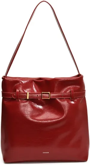Shoulder Bag for Women Multi-pocket Handbag PU Leather Solid Color Satchel Hobo Purse Tote Purse for Work Travel