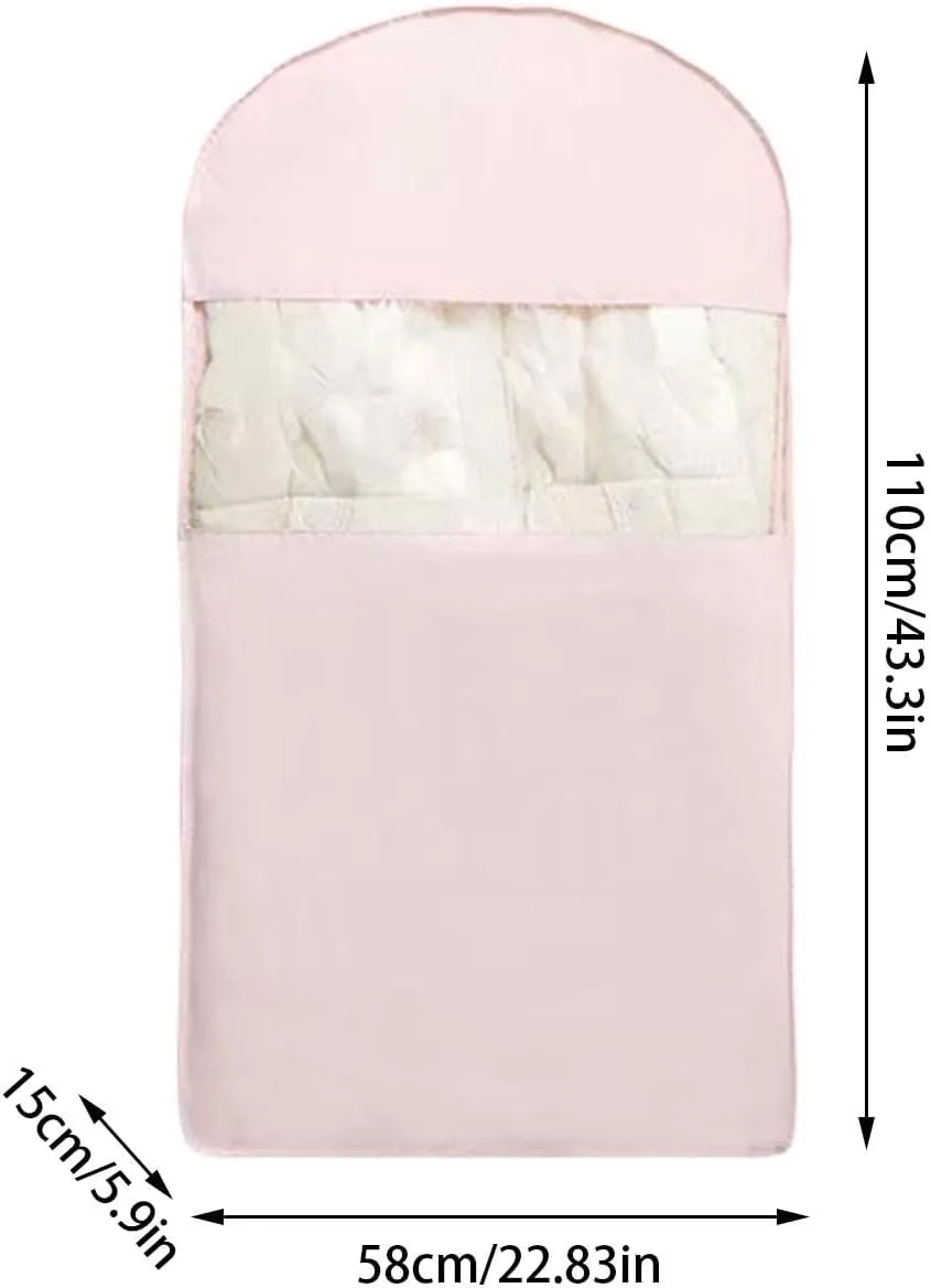 Space Saver Hanging Garment Bags for Closet Storage,Space Saving Hanging Garment Bag Self Compression Zipper,Dust Cover Clothes Bags Travel Organizer Protector for Down Coat Suit (White, 43.3 in)