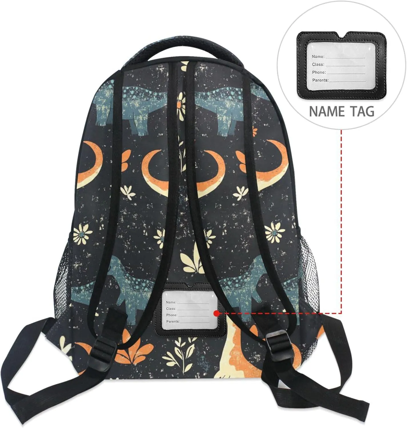 Sport Backpack for Men Women Fashion Stylish Travel Bags with Chest Strap for Travel Trip Cartoon Dinosaurs