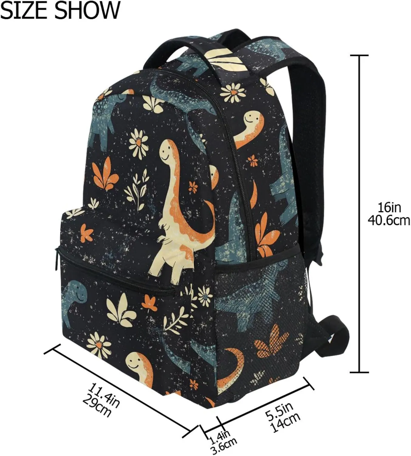 Sport Backpack for Men Women Fashion Stylish Travel Bags with Chest Strap for Travel Trip Cartoon Dinosaurs