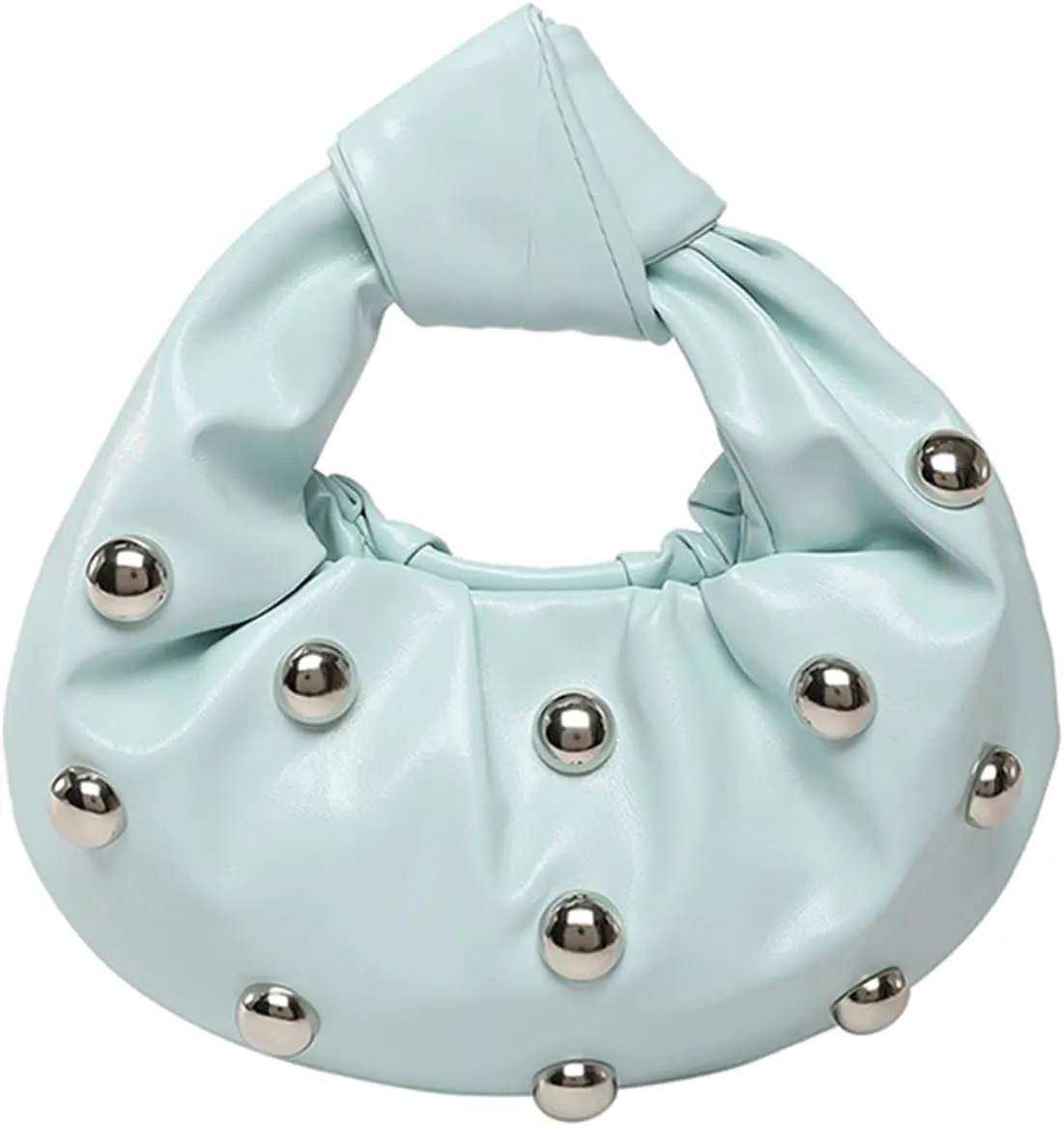 Studded Bag for Women Y2K Studded Purse Slouchy Vegan Leather Shoulder Bag 90s Retro Purse Trendy Chic Hobo Bags