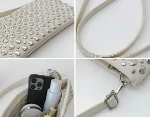 Studded Crossbody Bags for Women Pu Leather Clutch Purses for Women Retro 90s Handbags Chic Evening Bag Envelope Clutch 2025