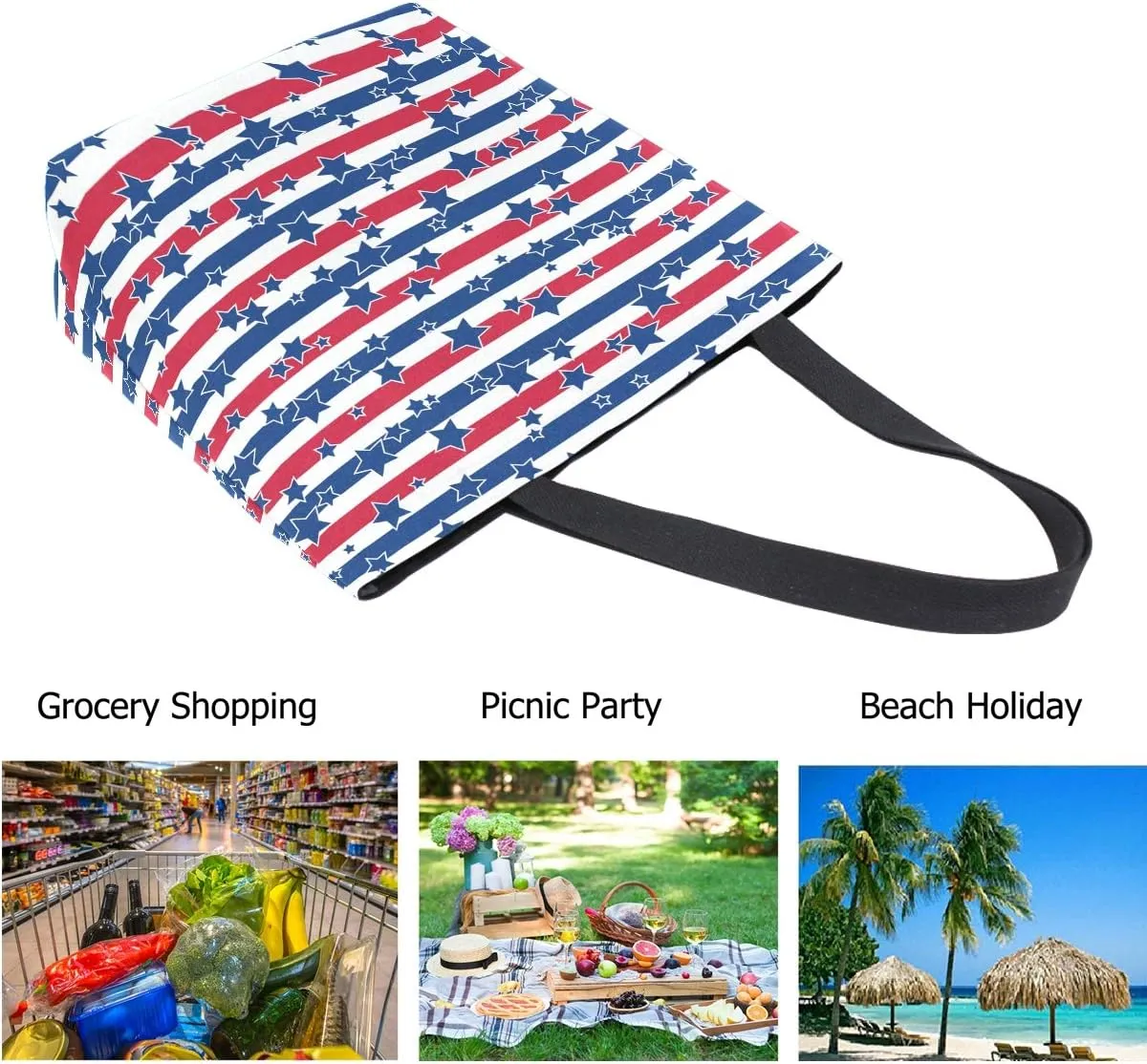 Stylish Print Extra Large Shoulder Tote Bag for Beach Travel Weekender Gym Grocery Shopping