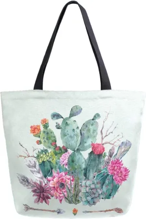 Stylish Print Extra Large Shoulder Tote Bag for Beach Travel Weekender Gym Grocery Shopping