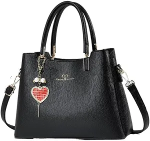 Stylish Purse Top Handle Women Shoulder Bag Satchel Lady Large Capacity Cross-Body Bag Leisure Solid Color