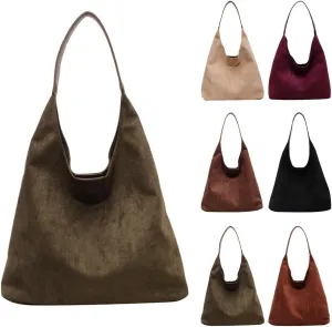Suede Tote Bag,Suede Shoulder Bag,Leather Bags Brown for Women,Suede Purse,Stylish Large Capacity Work handbag