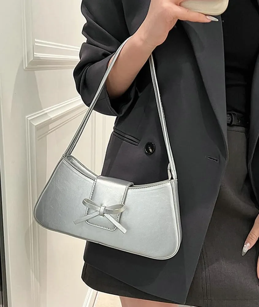 Sweet Womens Shoulder Bag Vegan Leather Clutch Bag For Women Trendy Underarm Handbag Casual Y2K Purse Versatile Work Purse
