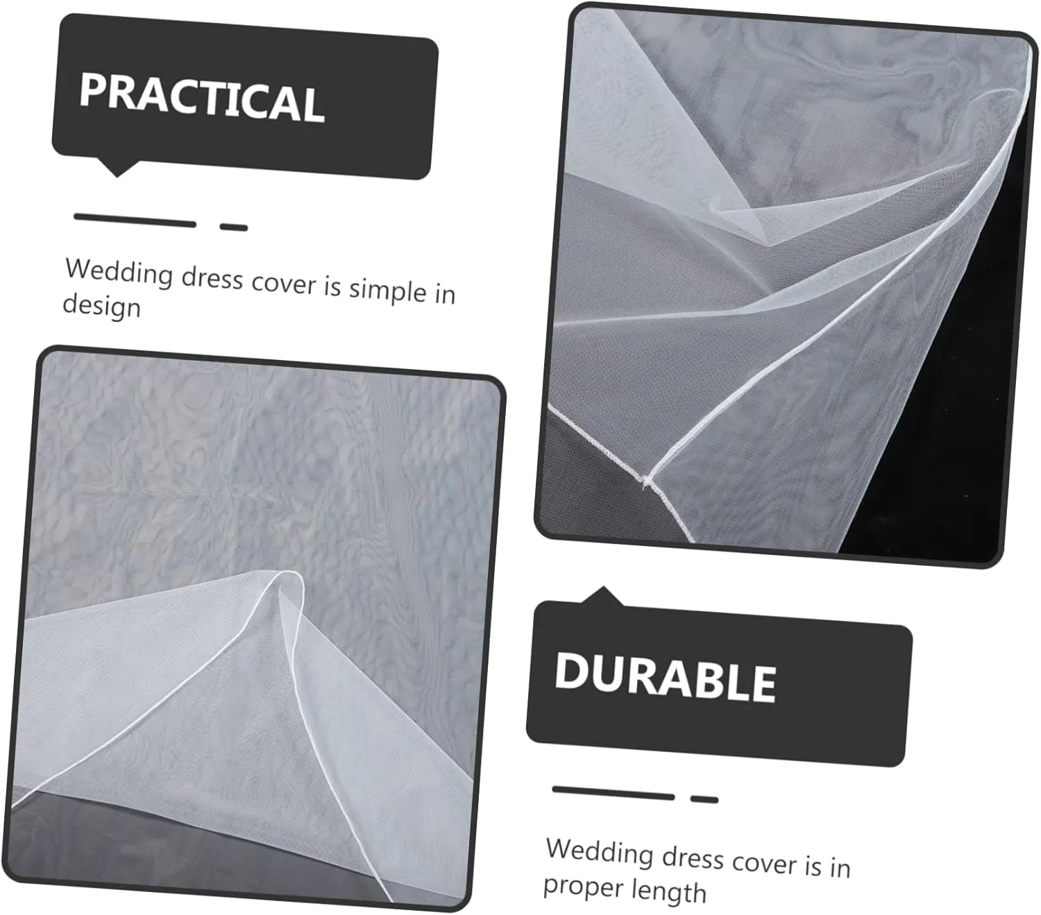 Thickened Gown Cover Wedding Dress Storage Bag Bridal Garment Bag Long Dress Cover for Travel