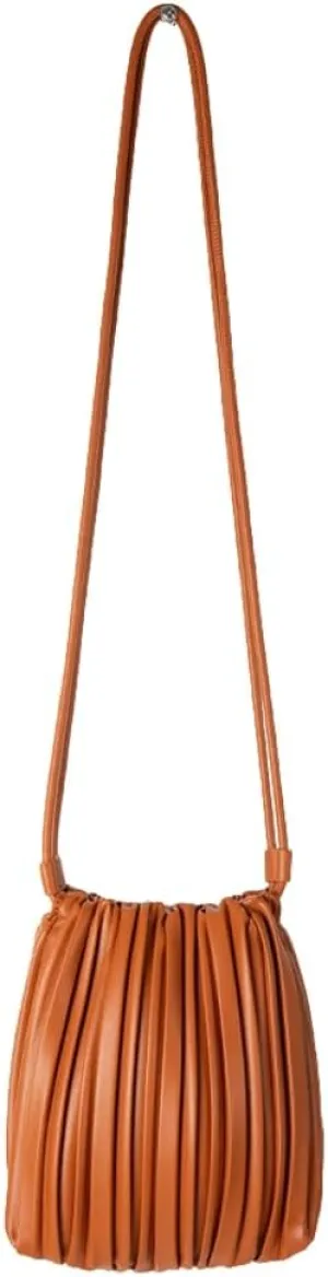 Trendy Bucket Purse For Women Commuter Leather Crossbody Handbag Womens Versatile Satchel Work Purse Travel Wrinkle 2025