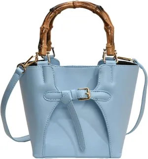 Trendy Shoulder Bag Bucket Purse For Women Commuter Handbag Womens Versatile Satchel Work Purse Travel Bamboo Handle 2025