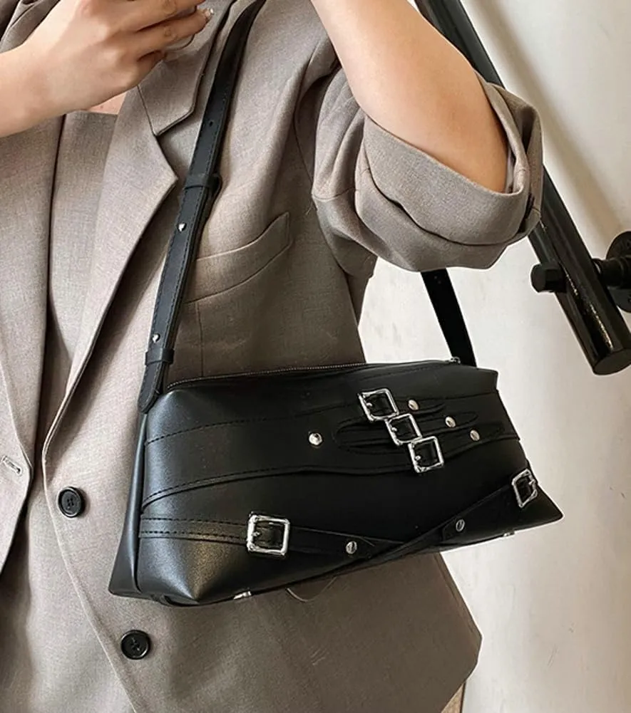 Trendy Shoulder Bag For Women Y2K Vegan Leather Handbag Womens Spring Versatile Satchel Purse Travel Work Bag 2025