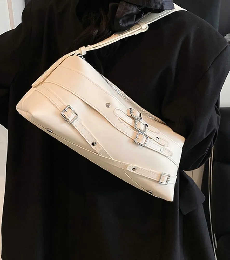 Trendy Shoulder Bag For Women Y2K Vegan Leather Handbag Womens Spring Versatile Satchel Purse Travel Work Bag 2025