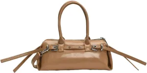 Trendy Shoulder Bag Hobo Purse For Women Vegan Leather Round Handbag Womens Spring Versatile Satchel Purse Travel 2025