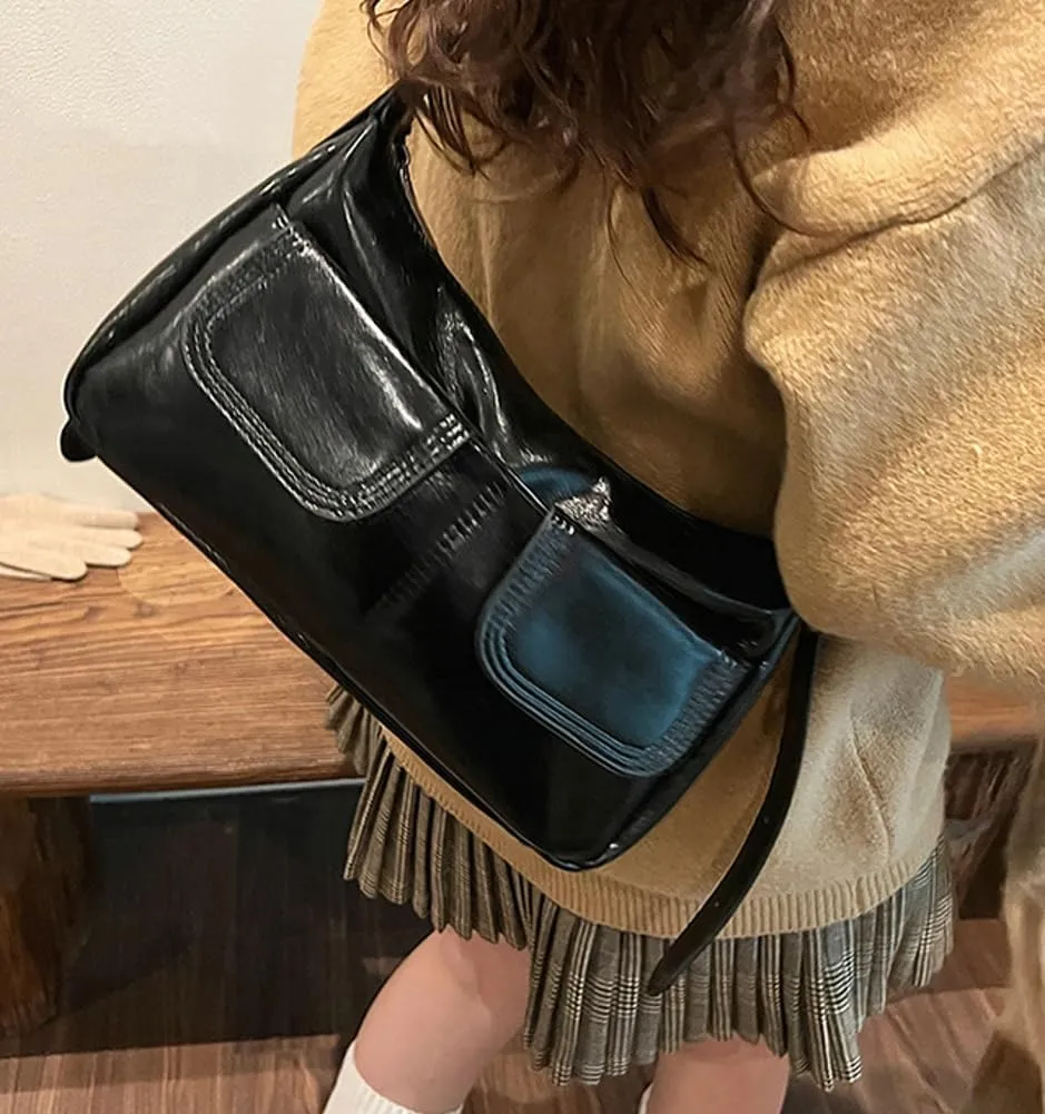 Trendy Shoulder Bag Vegan Leather Tote Purse For Women Commuter Handbag Womens Versatile Satchel Purse Crossbody Bags Y2K
