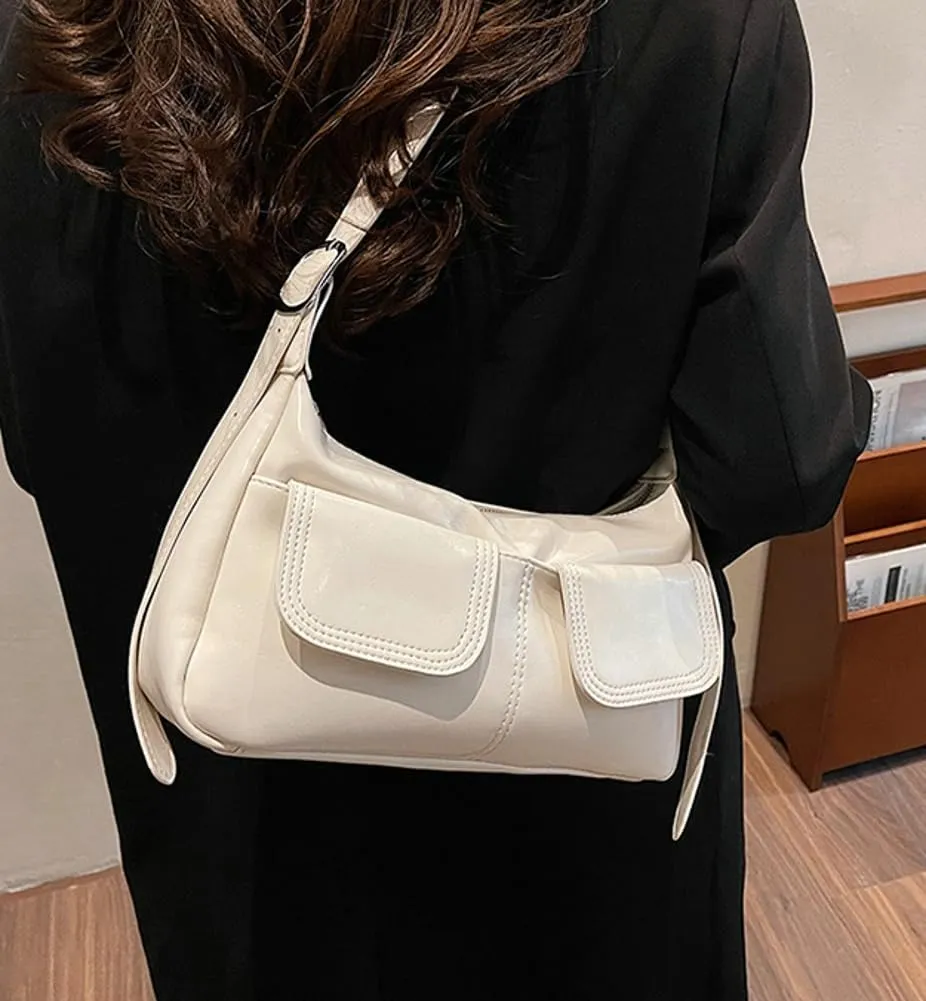 Trendy Shoulder Bag Vegan Leather Tote Purse For Women Commuter Handbag Womens Versatile Satchel Purse Crossbody Bags Y2K
