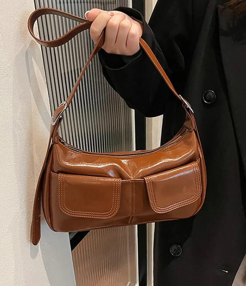 Trendy Shoulder Bag Vegan Leather Tote Purse For Women Commuter Handbag Womens Versatile Satchel Purse Crossbody Bags Y2K