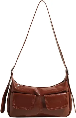 Trendy Shoulder Bag Vegan Leather Tote Purse For Women Commuter Handbag Womens Versatile Satchel Purse Crossbody Bags Y2K