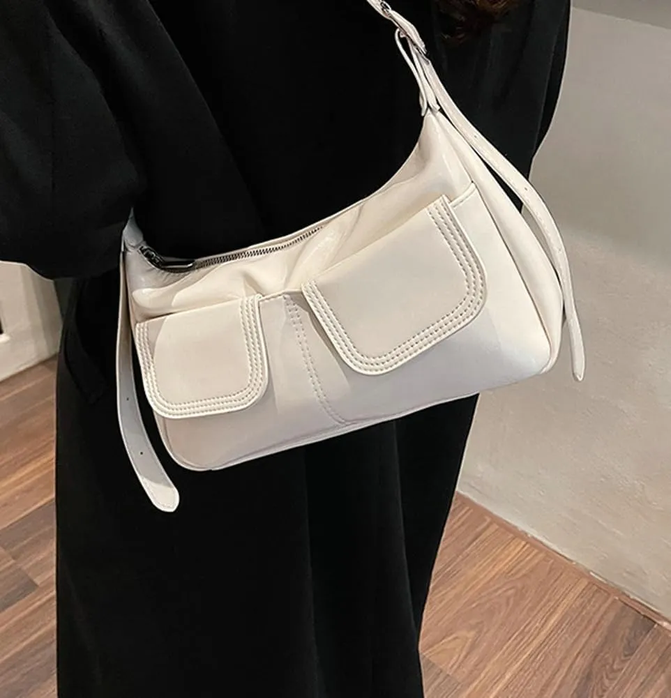 Trendy Shoulder Bag Vegan Leather Tote Purse For Women Commuter Handbag Womens Versatile Satchel Purse Crossbody Bags Y2K