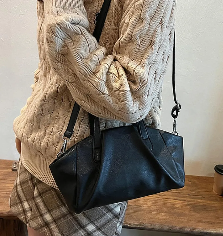 Trendy Shoulder Bag Vegan Leather Tote Purse For Women Commuter Handbag Womens Versatile Satchel Work Purse Crossbody Bags