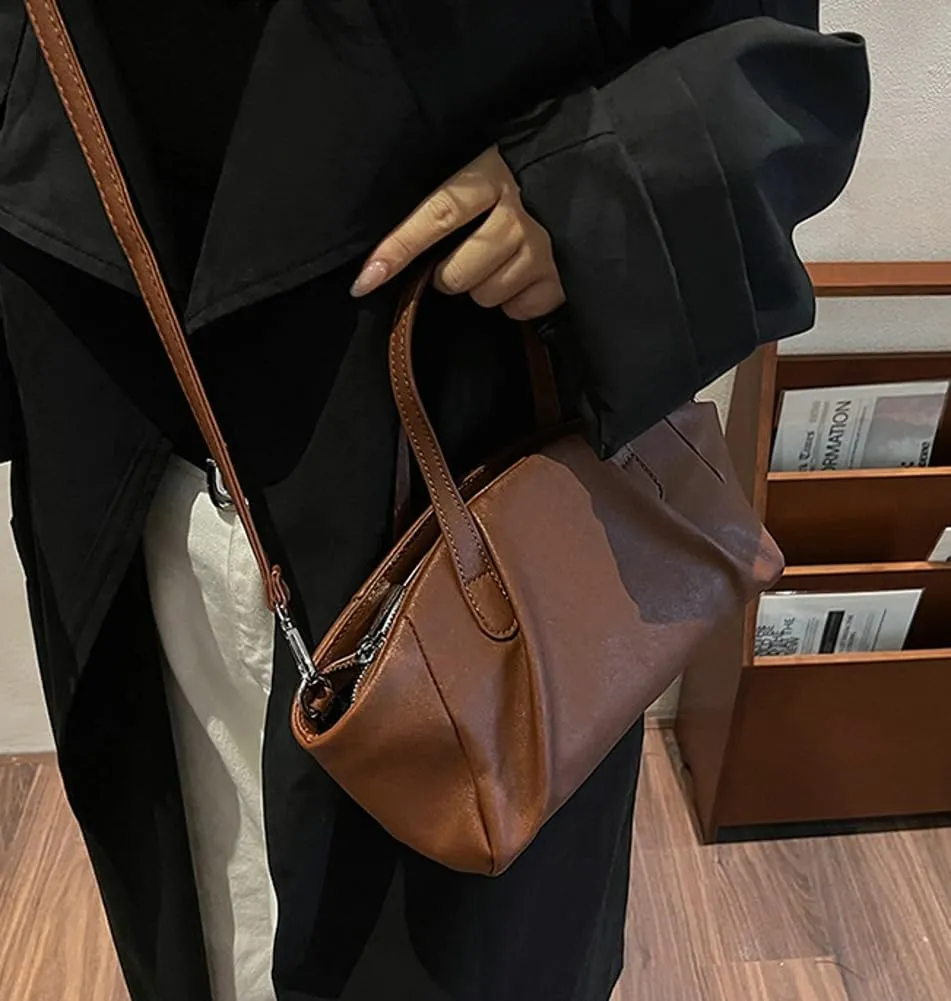Trendy Shoulder Bag Vegan Leather Tote Purse For Women Commuter Handbag Womens Versatile Satchel Work Purse Crossbody Bags