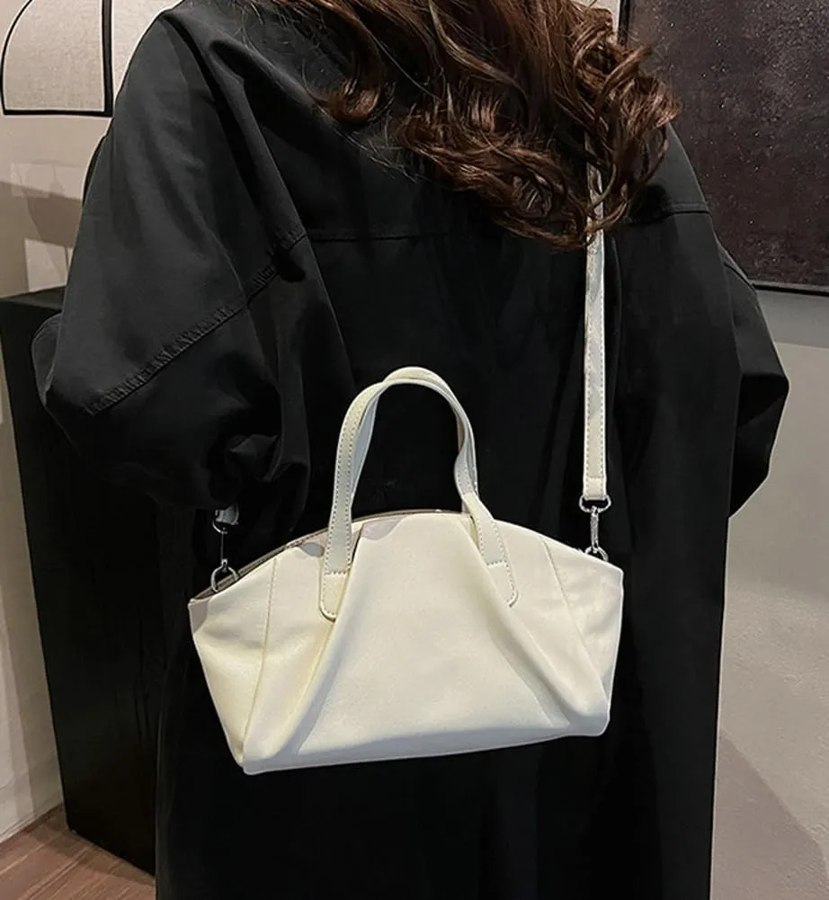 Trendy Shoulder Bag Vegan Leather Tote Purse For Women Commuter Handbag Womens Versatile Satchel Work Purse Crossbody Bags