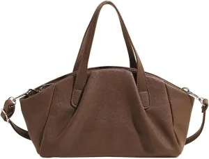 Trendy Shoulder Bag Vegan Leather Tote Purse For Women Commuter Handbag Womens Versatile Satchel Work Purse Crossbody Bags