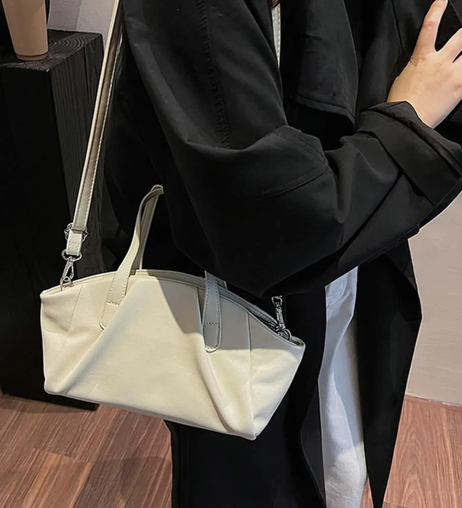 Trendy Shoulder Bag Vegan Leather Tote Purse For Women Commuter Handbag Womens Versatile Satchel Work Purse Crossbody Bags