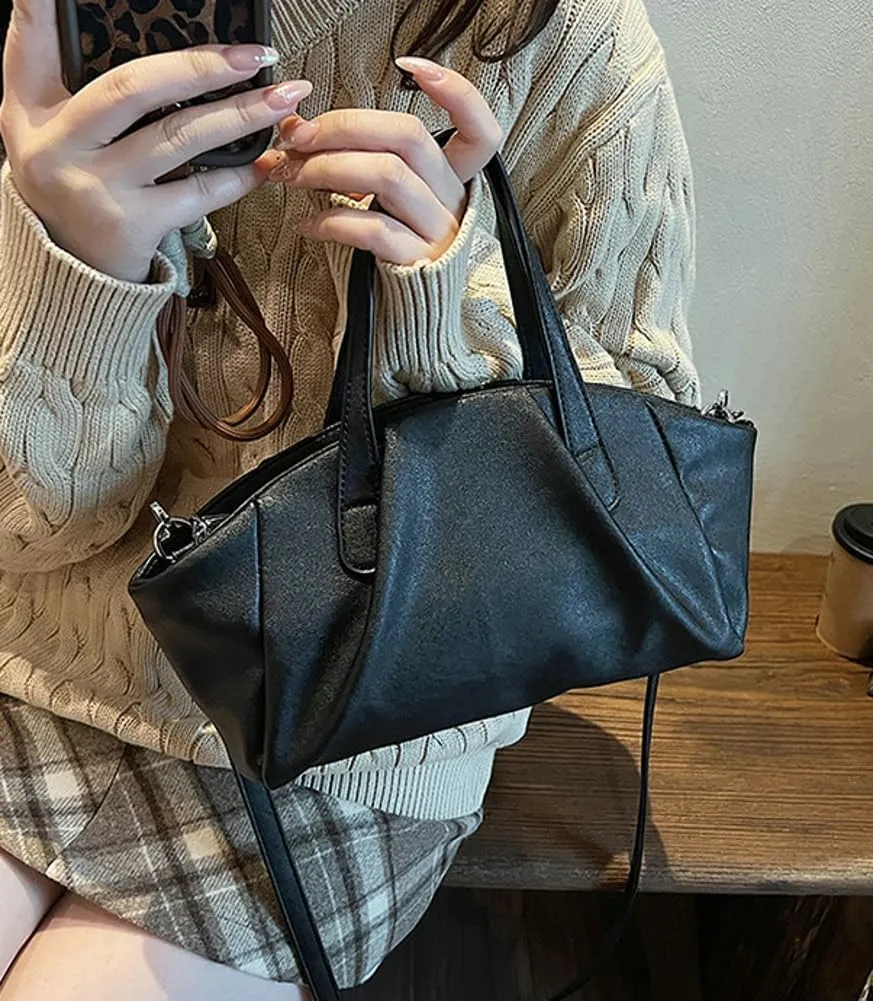 Trendy Shoulder Bag Vegan Leather Tote Purse For Women Commuter Handbag Womens Versatile Satchel Work Purse Crossbody Bags