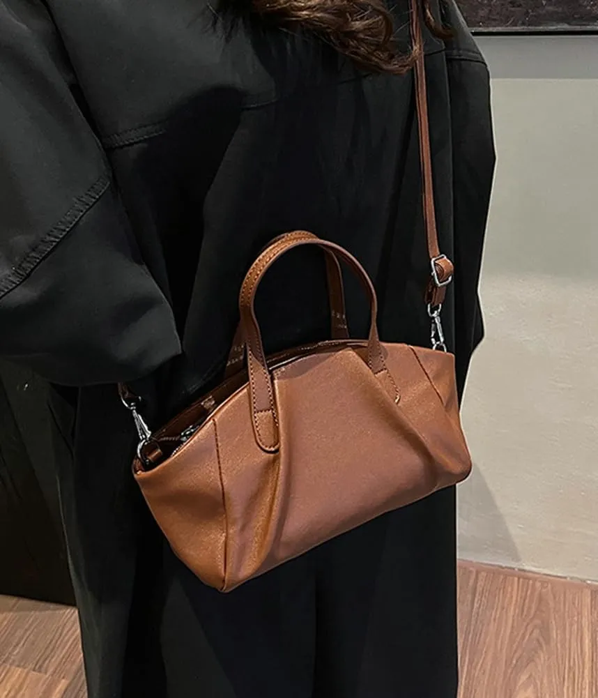 Trendy Shoulder Bag Vegan Leather Tote Purse For Women Commuter Handbag Womens Versatile Satchel Work Purse Crossbody Bags