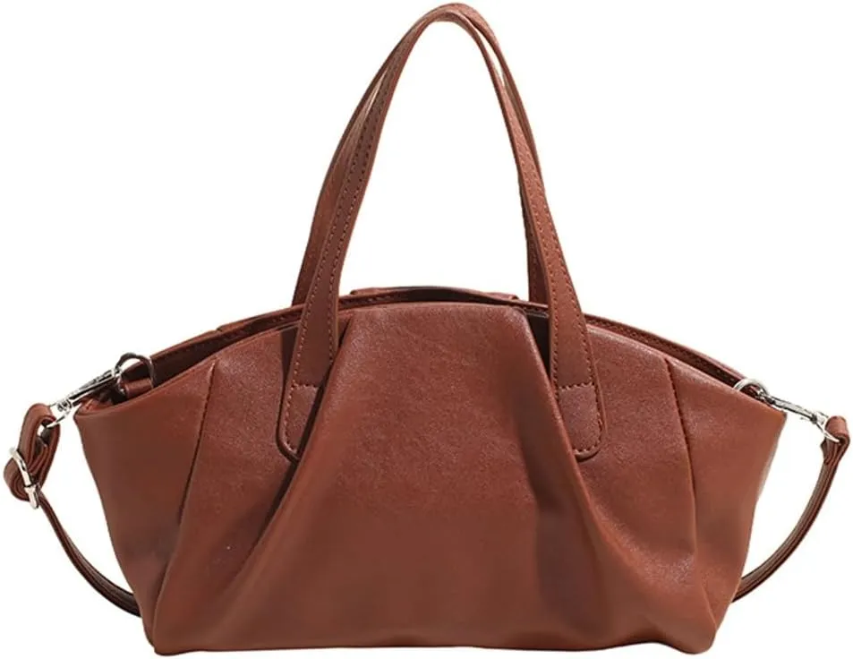 Trendy Shoulder Bag Vegan Leather Tote Purse For Women Commuter Handbag Womens Versatile Satchel Work Purse Crossbody Bags