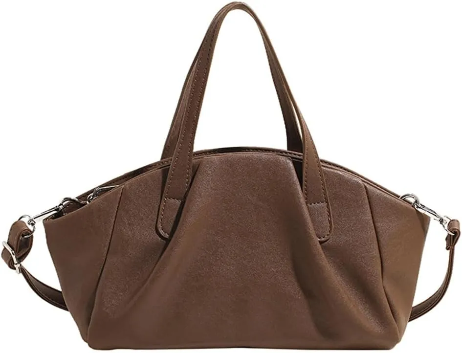 Trendy Shoulder Bag Vegan Leather Tote Purse For Women Commuter Handbag Womens Versatile Satchel Work Purse Crossbody Bags